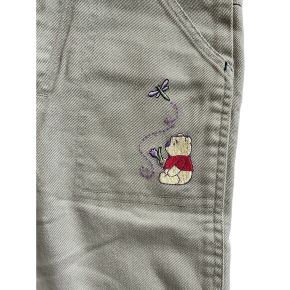 Winnie The Pooh Pants Girl‎ Size 7/8M Beige Embroidered Just Pooh Drawstring - Picture 2 of 7